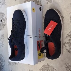 NEW Sz 8: SWIMS NAVY BLUE Breeze Tennis Knit Shoes men’s